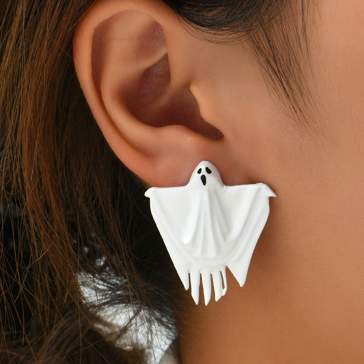 Halloween Hanging Ghost Decoration Hair Dryer Ghost Earrings chicpolly