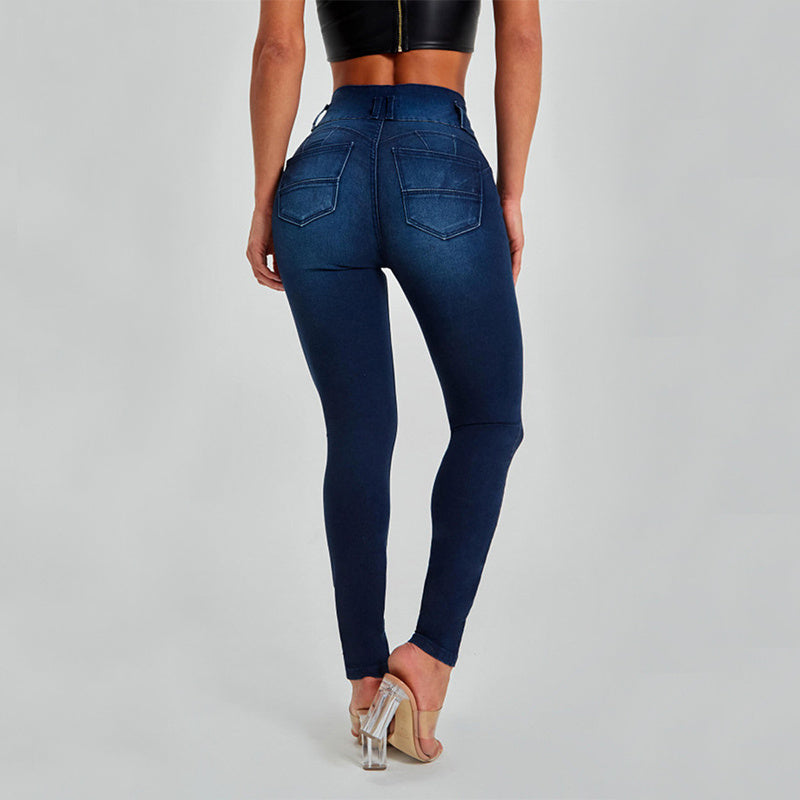 High Waist Jeans Women's Skinny Trousers Tight Stretch Shaping And Hip Lifting Pants chicpolly