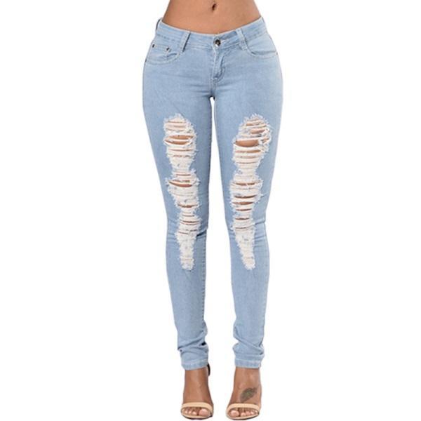 Ripped Jeans For Women Women Jeans Pencil Pants Denim Jeans chicpolly