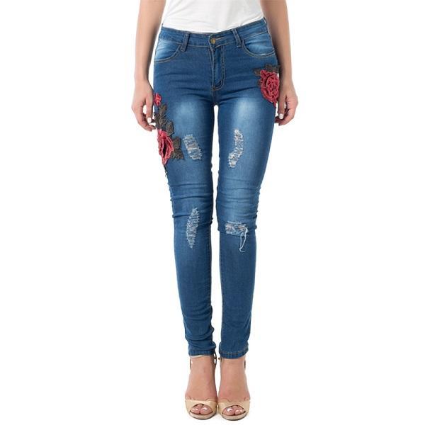 Ripped Jeans For Women Women Jeans Pencil Pants Denim Jeans chicpolly