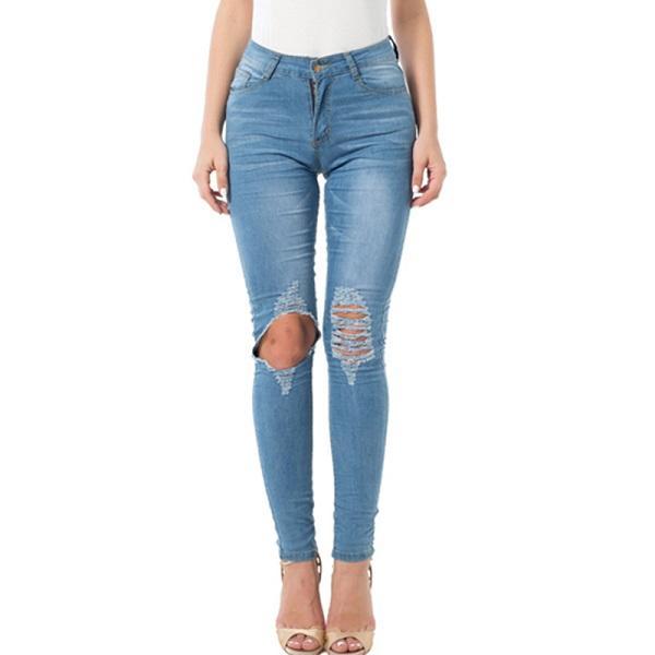 Ripped Jeans For Women Women Jeans Pencil Pants Denim Jeans chicpolly