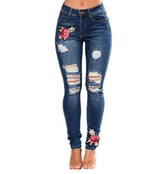 Ripped Jeans For Women Women Jeans Pencil Pants Denim Jeans chicpolly