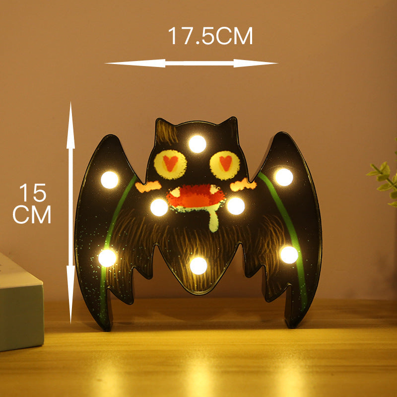 Halloween Lights Decoration LED Light Pumpkin Spider Bat Skull Outdoor Decorative Modeling Room Lights Decor Helloween Party chicpolly