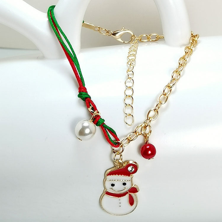 Christmas Snowman Chain Pendant For Women chicpolly