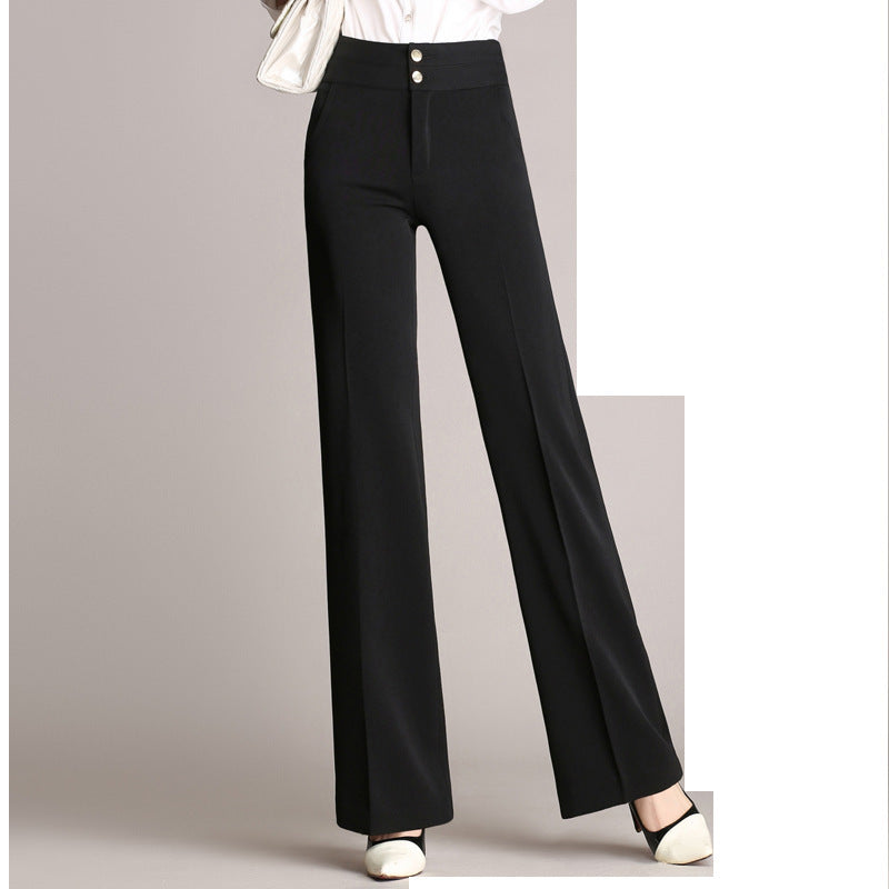 Falling Sense Straight-Leg Pants Wide-Leg Pants Casual Trousers chicpolly