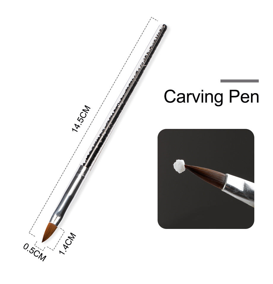Nail Powder Acrylic System Kit Professional Nail Art Tool Set Contain Glass Cup Acrylic Liquid Extention Carving Manicure chicpolly