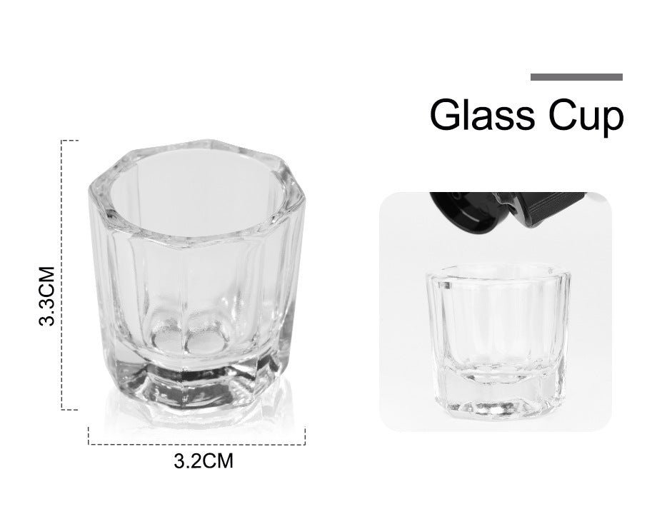 Nail Powder Acrylic System Kit Professional Nail Art Tool Set Contain Glass Cup Acrylic Liquid Extention Carving Manicure chicpolly