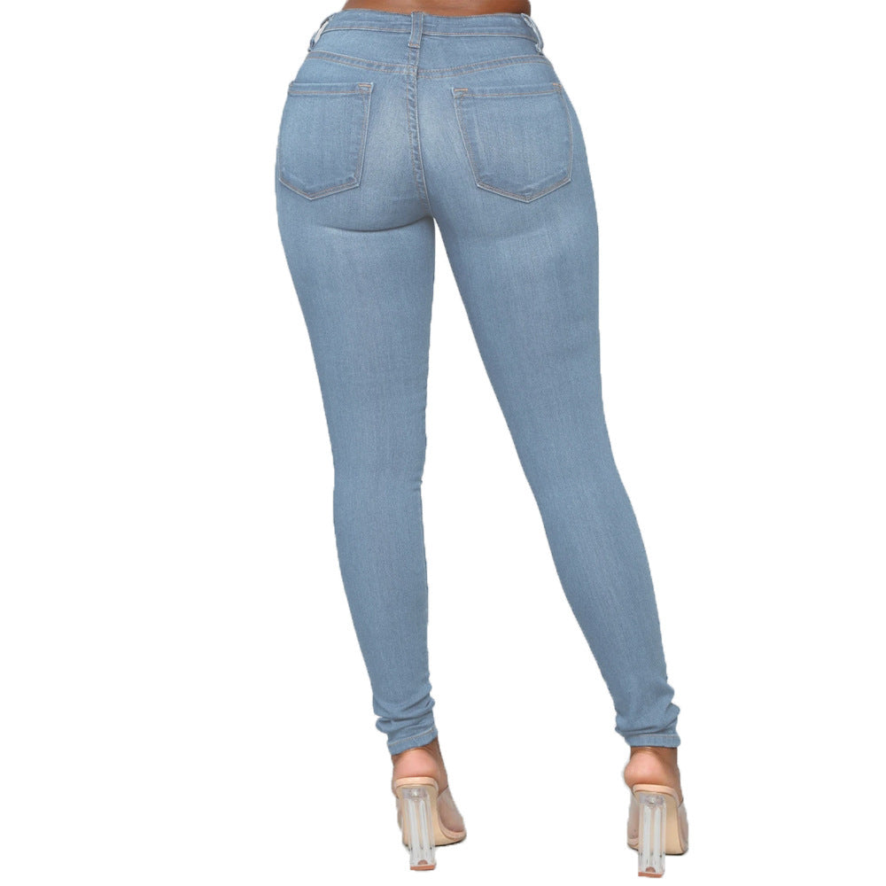 Explosive Style Jeans Women European Style Women'S Skinny Jeans Pencil Pants Xl chicpolly