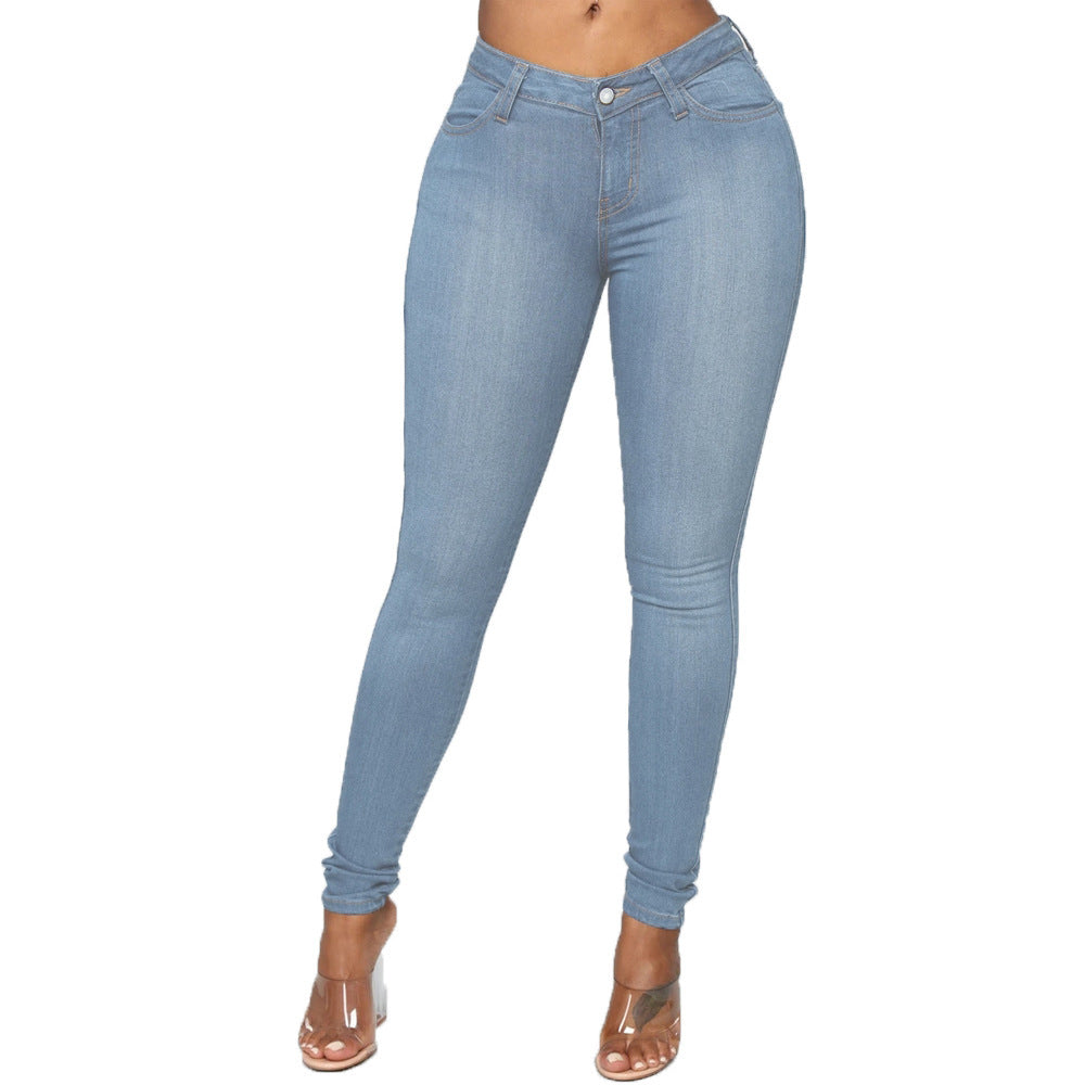 Explosive Style Jeans Women European Style Women'S Skinny Jeans Pencil Pants Xl chicpolly