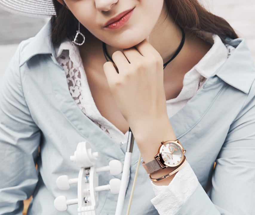 Rose Gold Leisure Quartz Watch chicpolly