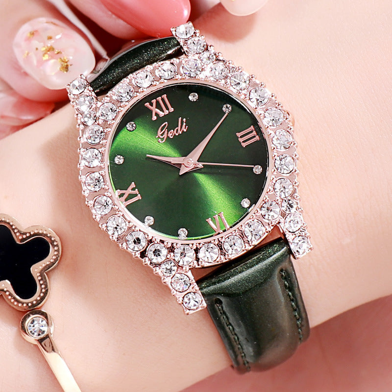 Ladies diamond casual match watch chicpolly