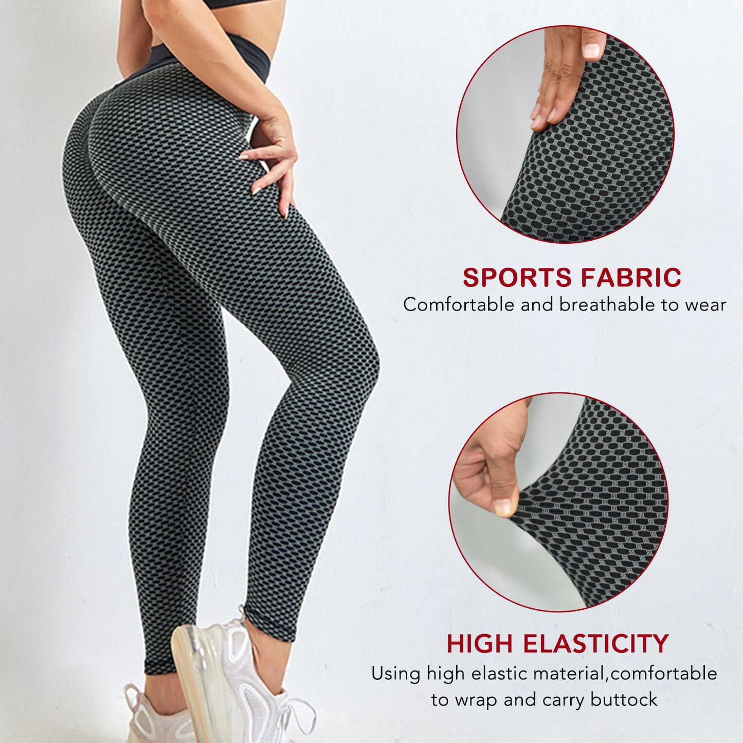TIK Tok Leggings Women Butt Lifting Workout Tights Plus Size Sports High Waist Yoga Pants Small chicpolly