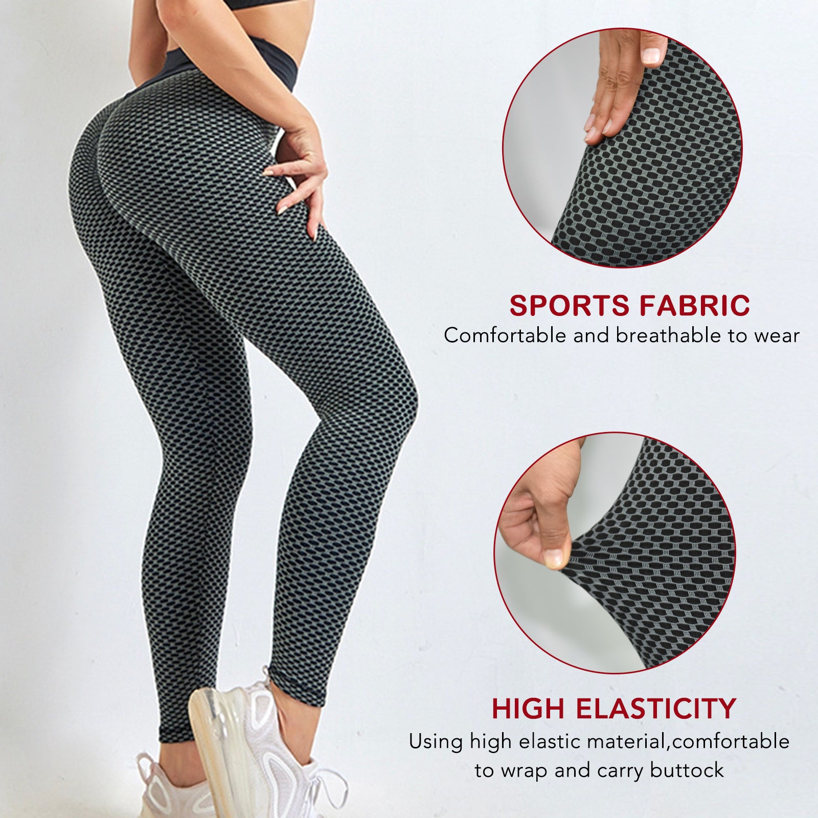 TIK Tok Leggings Women Butt Lifting Workout Tights Plus Size Sports High Waist Yoga Pants Small chicpolly