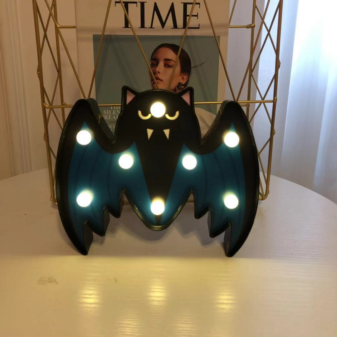 Halloween Lights Decoration LED Light Pumpkin Spider Bat Skull Outdoor Decorative Modeling Room Lights Decor Helloween Party chicpolly