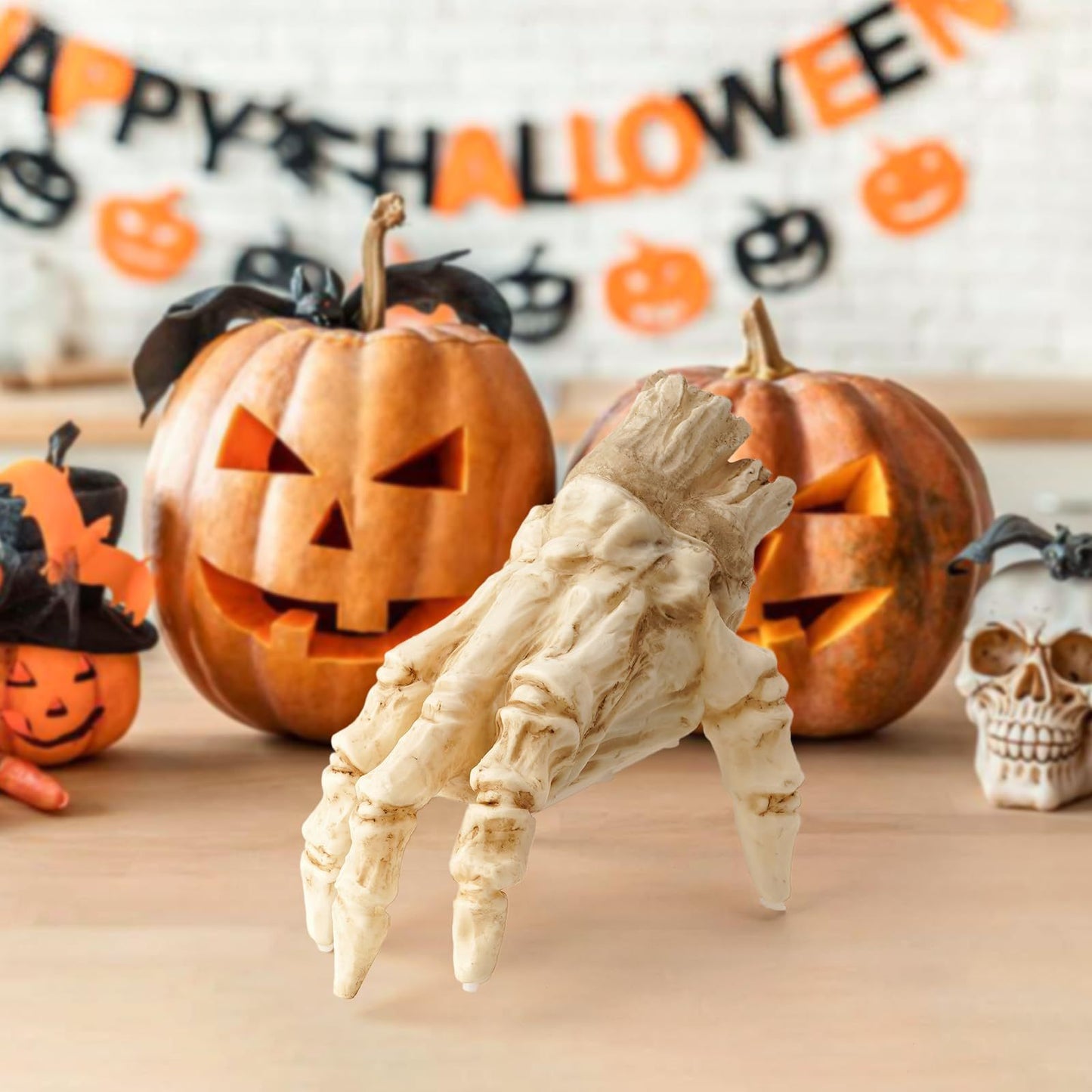 Halloween Electric Luminous Crawling Hand Animated Decoration Induction Luminous Decoration Zombie Hand With Spooky Sound chicpolly