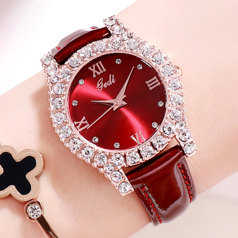 Ladies diamond casual match watch chicpolly