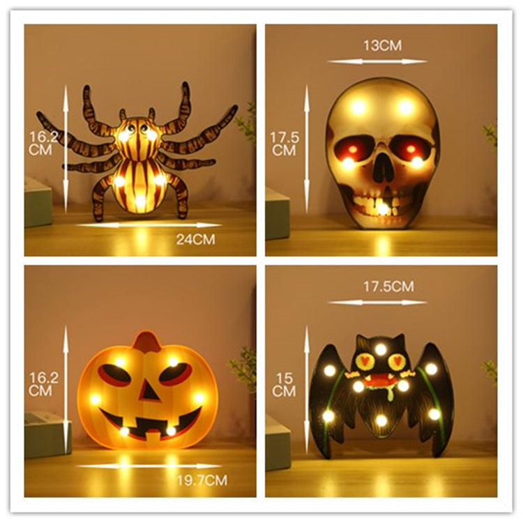 Halloween Lights Decoration LED Light Pumpkin Spider Bat Skull Outdoor Decorative Modeling Room Lights Decor Helloween Party chicpolly