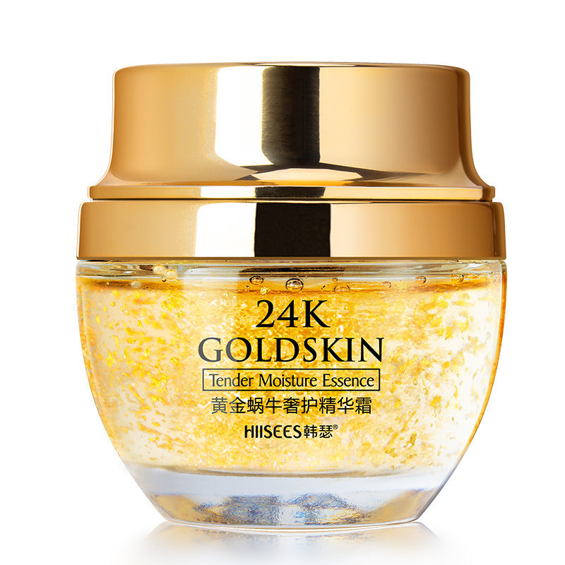 24K Gold Face Cream Dry Skin Care Whitening Snail Brightening chicpolly