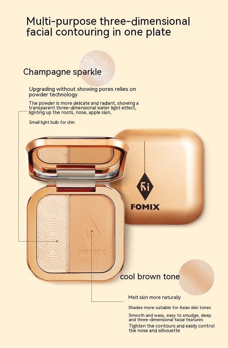 Two-color Highlight Repair Makeup Palette chicpolly
