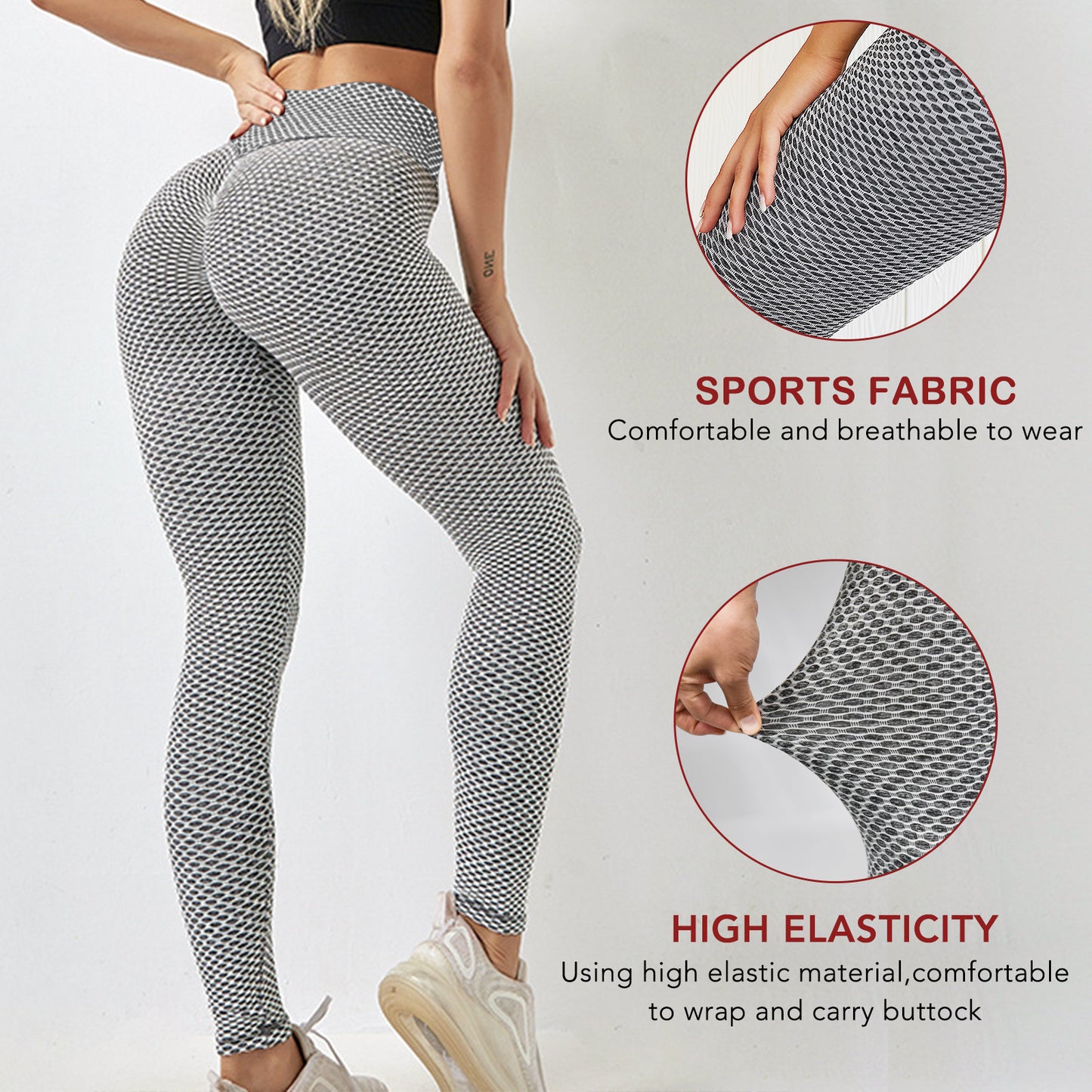 TIK Tok Leggings Women Butt Lifting Workout Tights Plus Size Sports High Waist Yoga Pants chicpolly