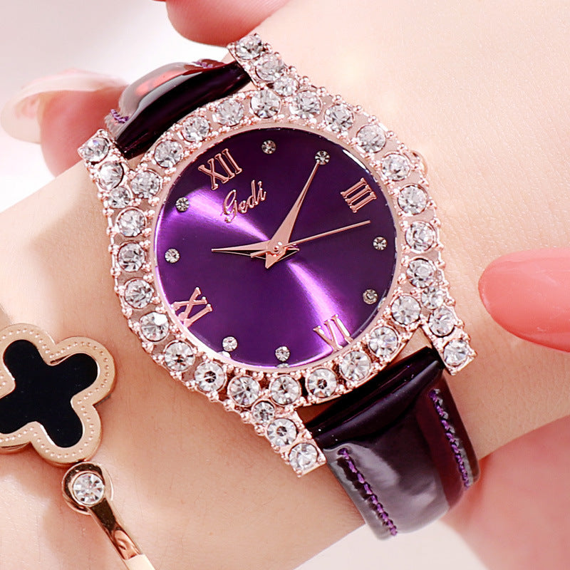 Ladies diamond casual match watch chicpolly