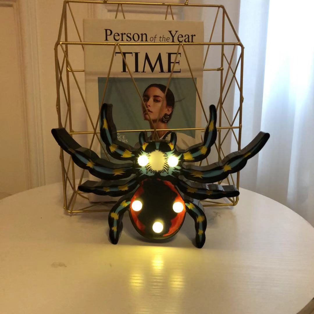 Halloween Lights Decoration LED Light Pumpkin Spider Bat Skull Outdoor Decorative Modeling Room Lights Decor Helloween Party chicpolly