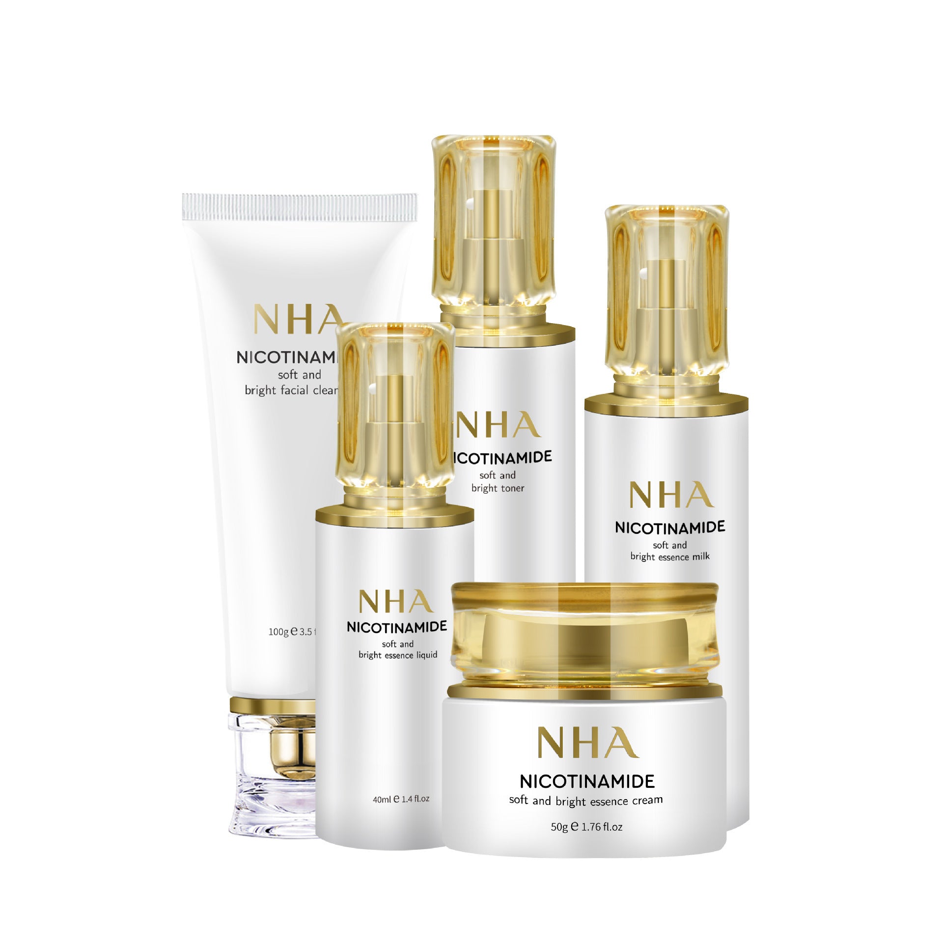 Nicotinamide Care Product Set Brightens Skin Color chicpolly