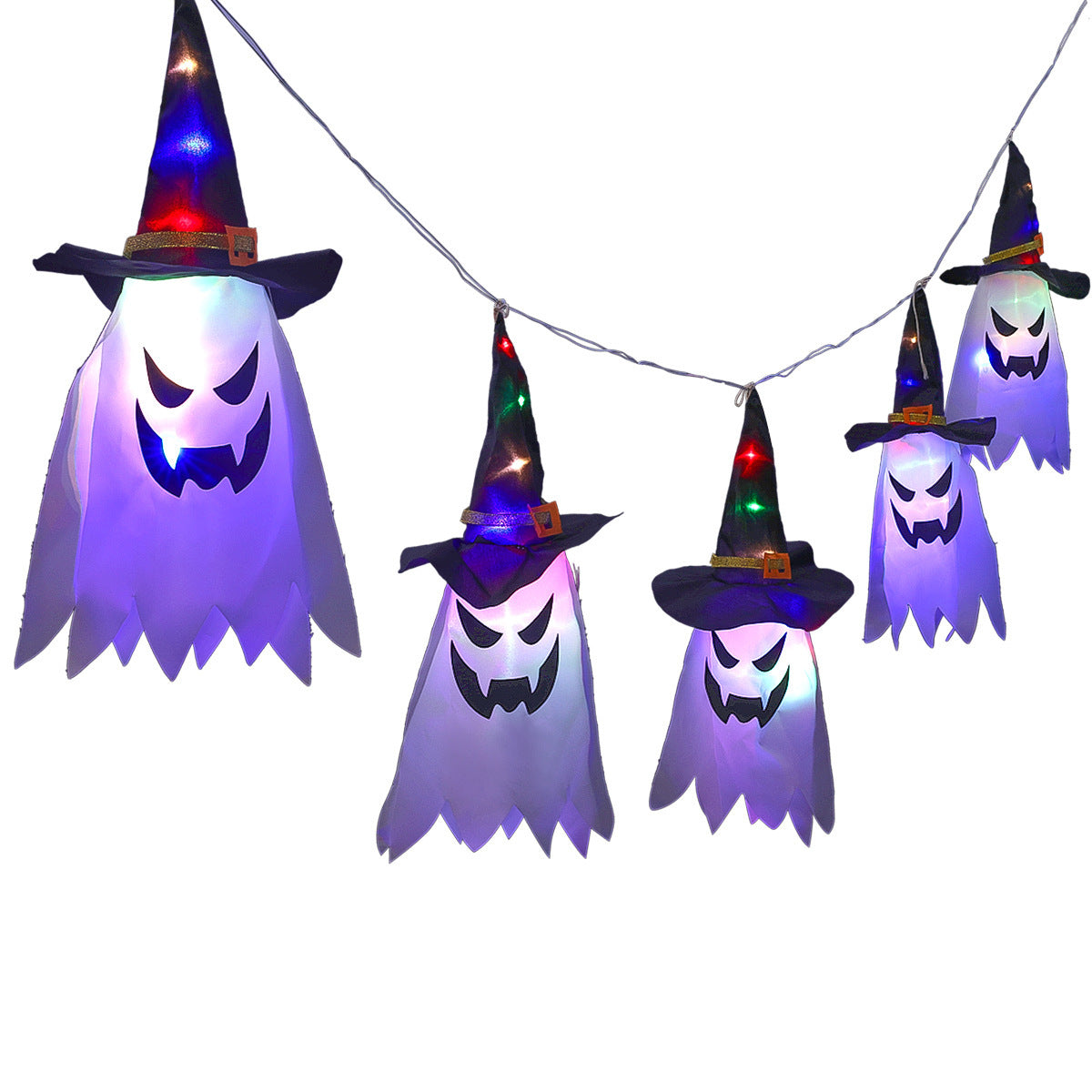 Halloween Holiday Decoration Lanterns Cloth Art Ghost Halloween String Lights chicpolly