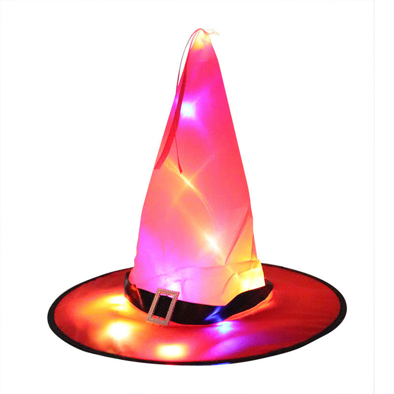 Halloween Decoration Witch Hat LED Lights Halloween Elf Ears Kids Home Party Decor Supplies Outdoor Tree Hanging Ornament chicpolly