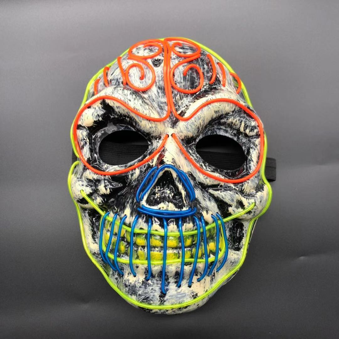 Halloween skull LED glowing mask chicpolly