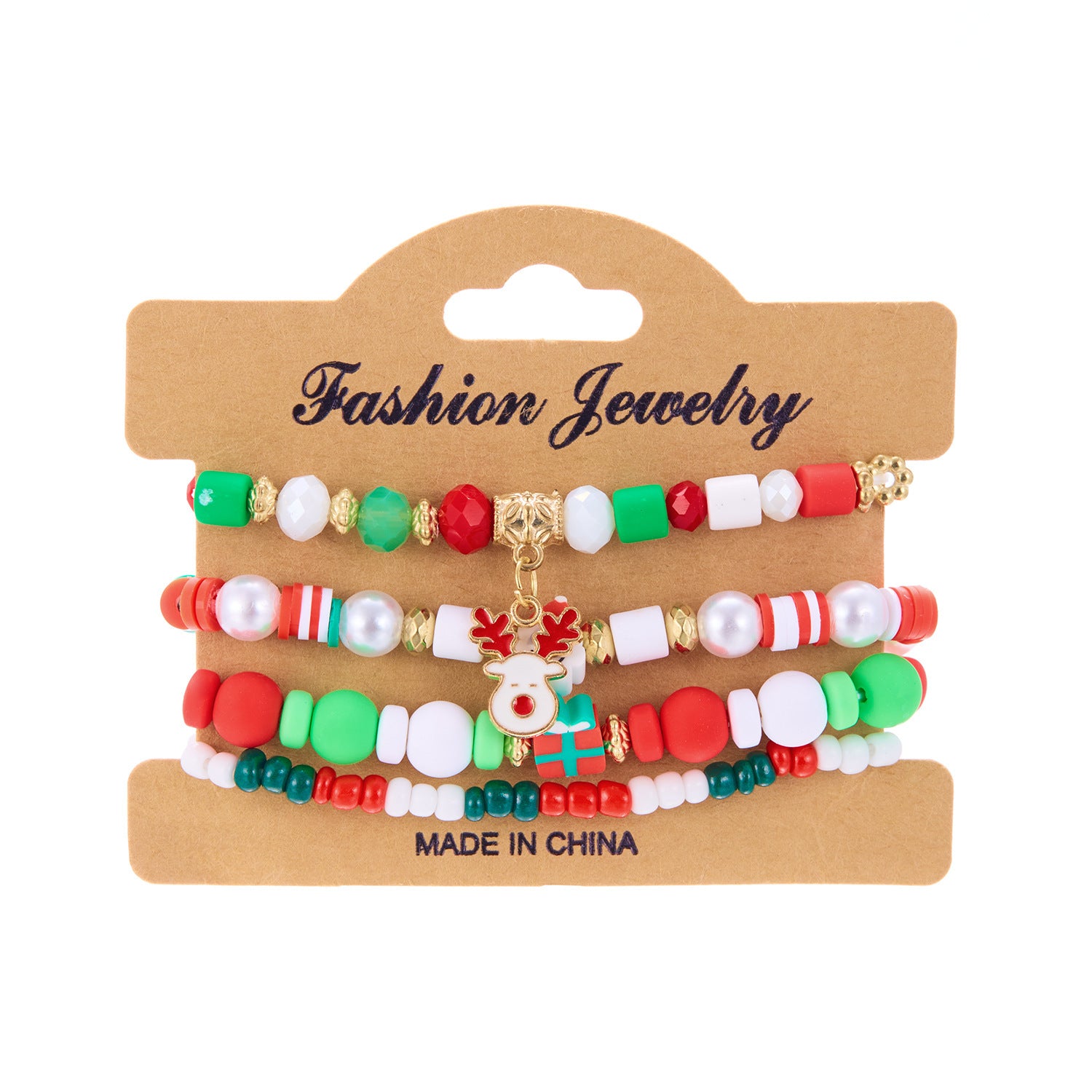 Christmas Snowman Bracelet Handmade Beaded chicpolly