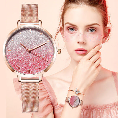 Starry Quartz Mesh Watch chicpolly
