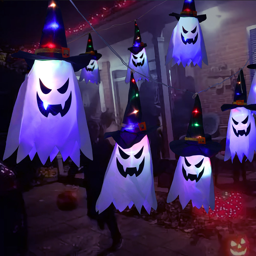 Halloween Holiday Decoration Lanterns Cloth Art Ghost Halloween String Lights chicpolly