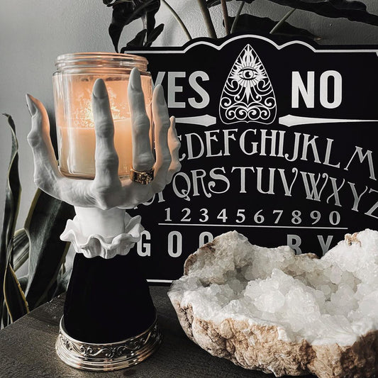 Halloween Palm Tray Candle Holder Halloween Witch Palm Candle Holder Decoration Home Decor chicpolly