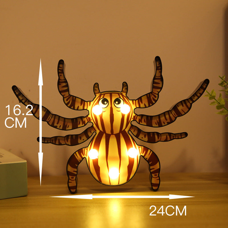 Halloween Lights Decoration LED Light Pumpkin Spider Bat Skull Outdoor Decorative Modeling Room Lights Decor Helloween Party chicpolly