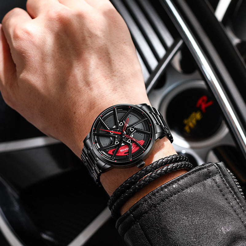 Hub Stereo Caliper Skeleton Dial Watch chicpolly