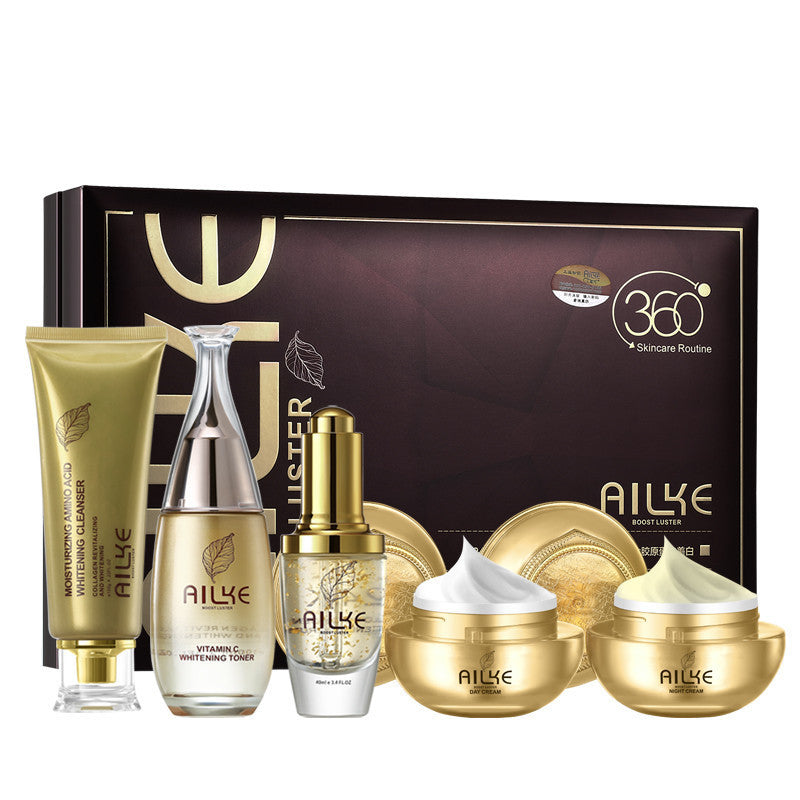 Skin Care 5-piece Set Day And Night Cream Brightening Skin Color Repair Fading Wrinkle Moisturizing Kit chicpolly