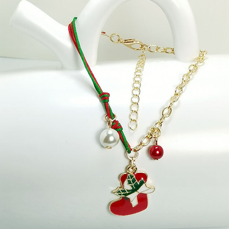 Christmas Snowman Chain Pendant For Women chicpolly