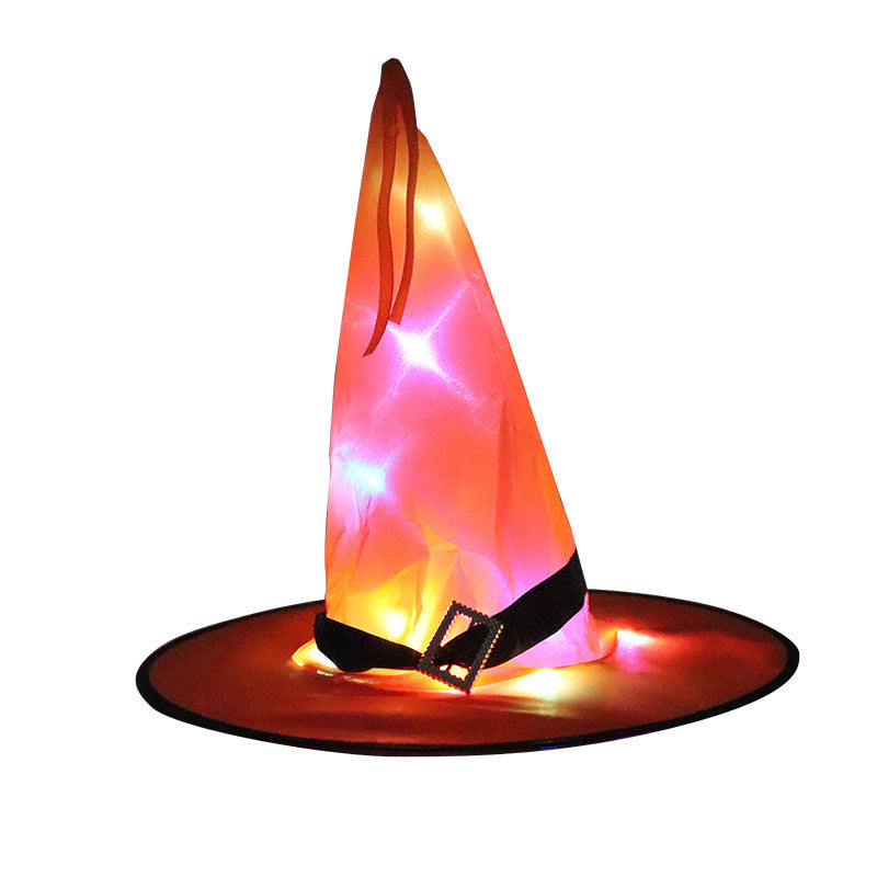 Halloween Decoration Witch Hat LED Lights Halloween Elf Ears Kids Home Party Decor Supplies Outdoor Tree Hanging Ornament chicpolly