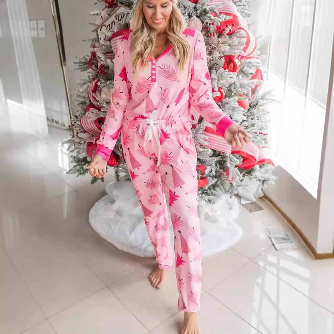Christmas Pajamas Suit Two-piece Set chicpolly
