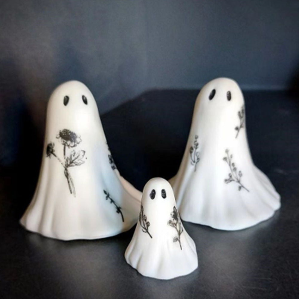 New Creative White Ghost Ornament Halloween Decoration chicpolly