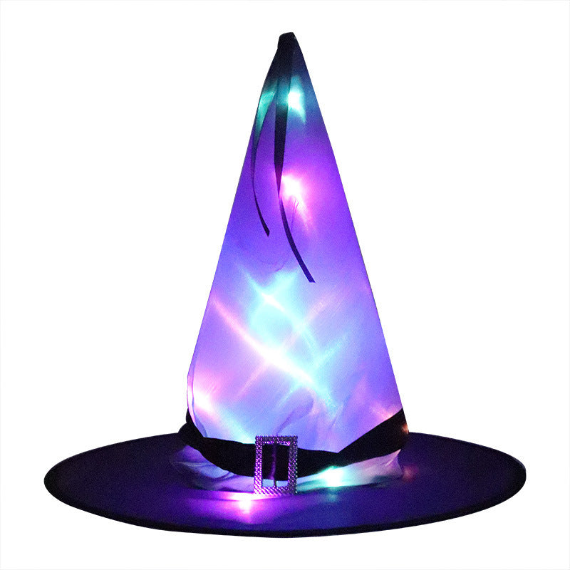 Halloween Decoration Witch Hat LED Lights Halloween Elf Ears Kids Home Party Decor Supplies Outdoor Tree Hanging Ornament chicpolly