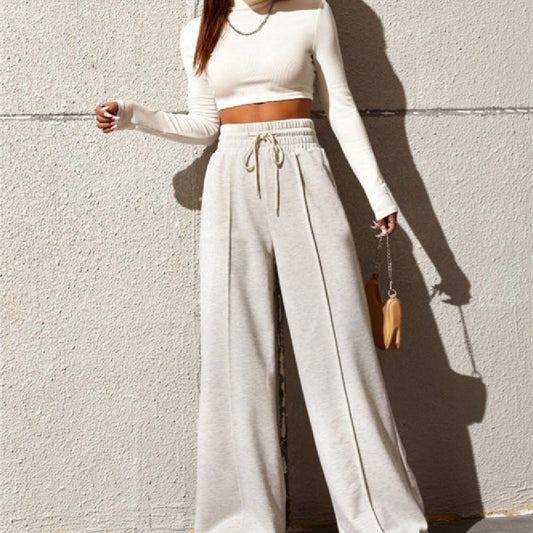 New Women's Casual Straight-leg Pants chicpolly