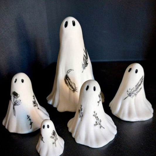 New Creative White Ghost Ornament Halloween Decoration chicpolly