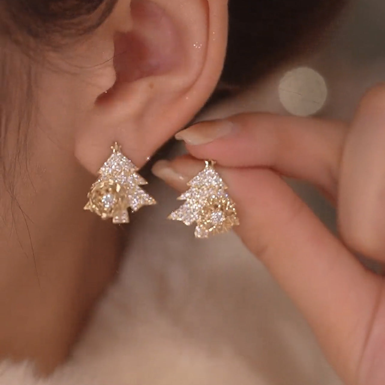 Christmas Tree Earrings  Stud Earring chicpolly