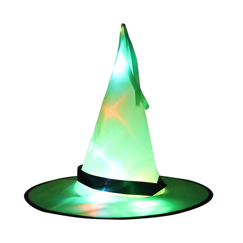 Halloween Decoration Witch Hat LED Lights Halloween Elf Ears Kids Home Party Decor Supplies Outdoor Tree Hanging Ornament chicpolly