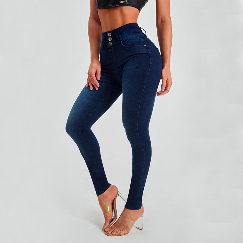 High Waist Jeans Women's Skinny Trousers Tight Stretch Shaping And Hip Lifting Pants chicpolly