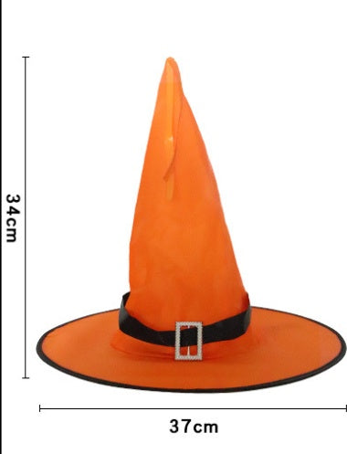 Halloween Decoration Witch Hat LED Lights Halloween Elf Ears Kids Home Party Decor Supplies Outdoor Tree Hanging Ornament chicpolly