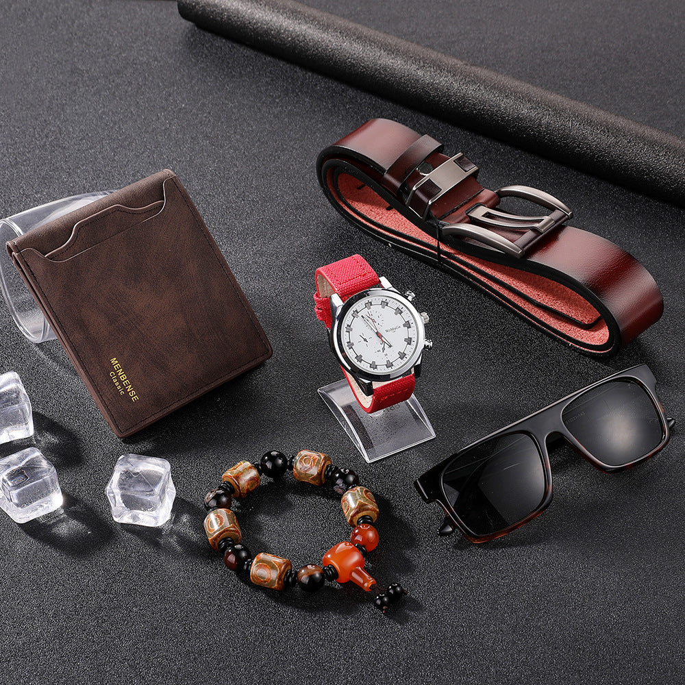 Men's Watch Set 5-piece Set Quartz Watch chicpolly