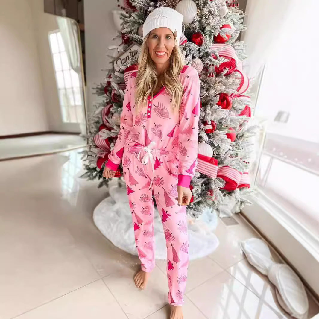 Christmas Pajamas Suit Two-piece Set chicpolly